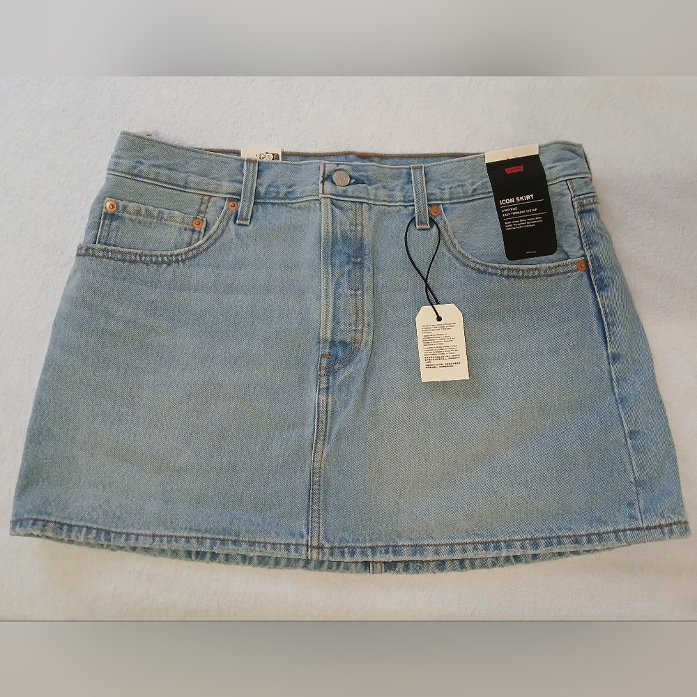 Levi's Icon Light Blue Mini Skirt Size 32